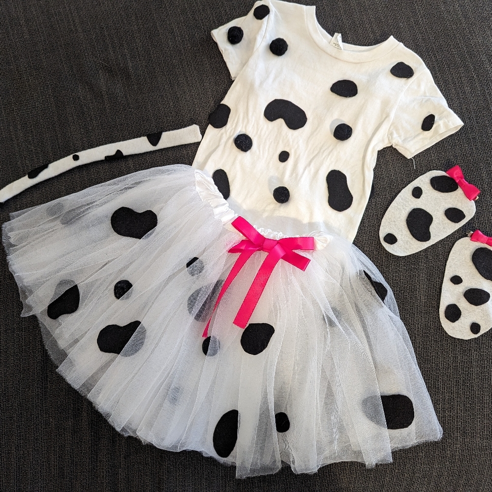 Toddler Girl's Dalmatian Tutu Halloween Costume